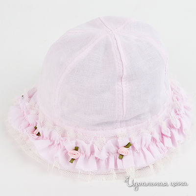 Панама Joli bebe для девочки, цвет светло-розовый / белый
