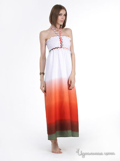 Платье Fleuretta женское, цвет белый / оранжевый