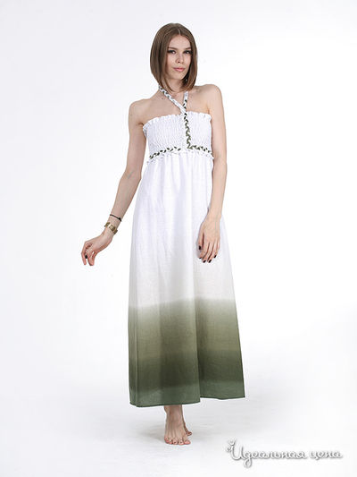 Платье Fleuretta, цвет цвет белый / зеленый
