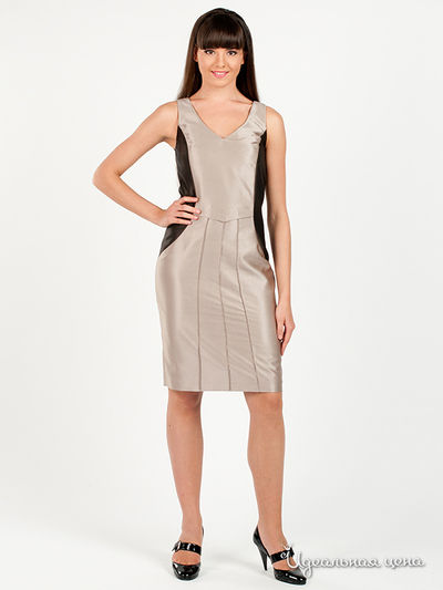 Платье Afrodita, цвет цвет бежевый / темно-коричневый