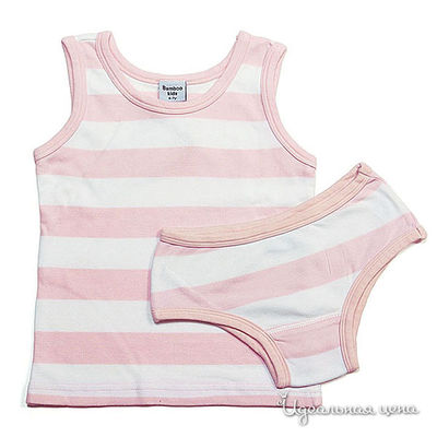 белье Bamboo baby, цвет цвет розовый / белый