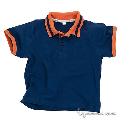 Поло Bamboo baby, цвет цвет синий / оранжевый