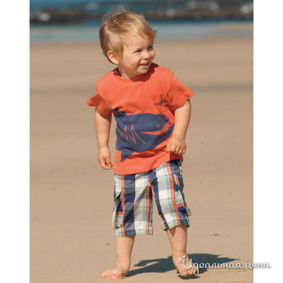 Шорты Frugi, цвет цвет индиго / принт клетка