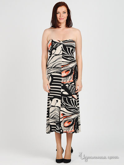 Платье MadamT, цвет цвет черный / коралловый / молочный