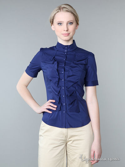 Блуза Pompa, цвет цвет темно-синий