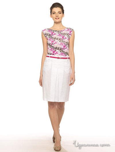 Блуза Pompa, цвет цвет белый / розовый / серый