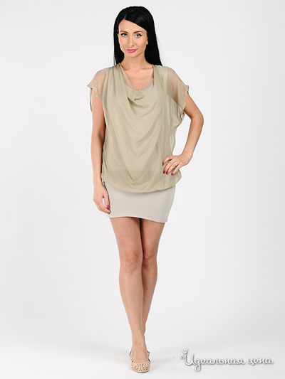 Туника Alpha Moda, цвет цвет бежевый