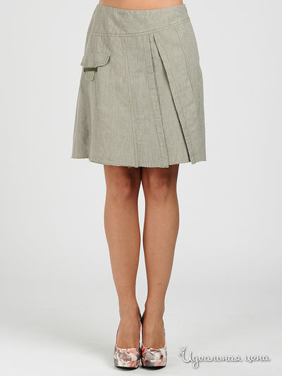 Юбка One Step, цвет цвет серо-зеленый