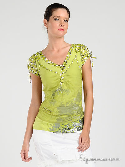 Блузка Fille des Sables, цвет цвет салатовый