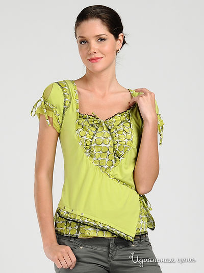 Блузка Fille des Sables, цвет цвет салатовый