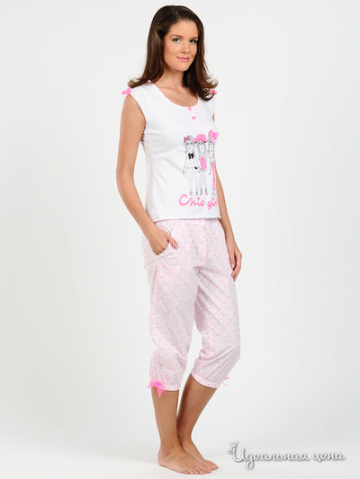 Пижама Aqua, цвет цвет белый / розовый