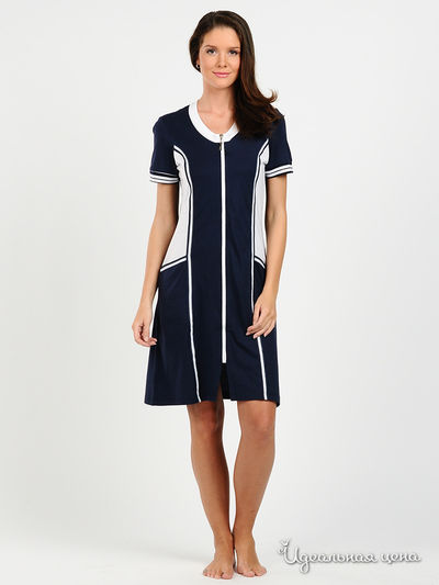 Халат Alzar, цвет цвет темно-синий