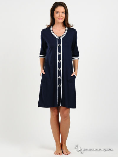 Халат Alzar, цвет цвет темно-синий