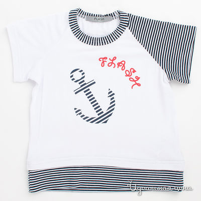 Футболка Flash Kids, цвет цвет белый / темно-синий / красный