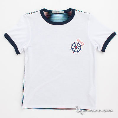 Футболка Flash Kids, цвет цвет белый / темно-синий