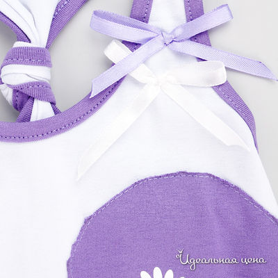 Блуза Flash kids для девочки, цвет белый / фиолетовый