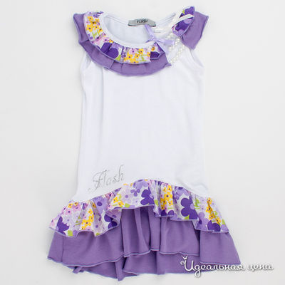 Платье Flash Kids, цвет цвет белый / сиреневый