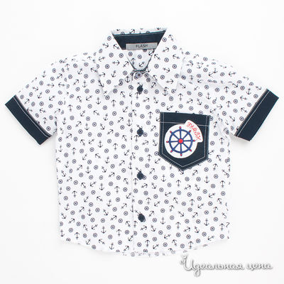 Рубашка Flash Kids, цвет цвет белый / темно-синий