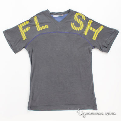 Футболка Flash Kids, цвет цвет темно-серый / желтый