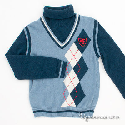 Свитер Flash Kids, цвет цвет голубой / синий / белый