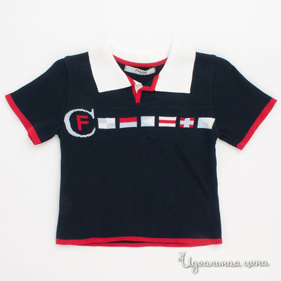 Поло Flash Kids, цвет цвет синий / белый / красный