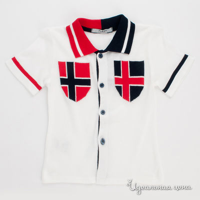 Поло Flash Kids, цвет цвет белый / синий / красный