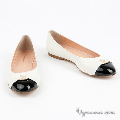 Балетки Gianmarco Benatti, цвет цвет белый / черный