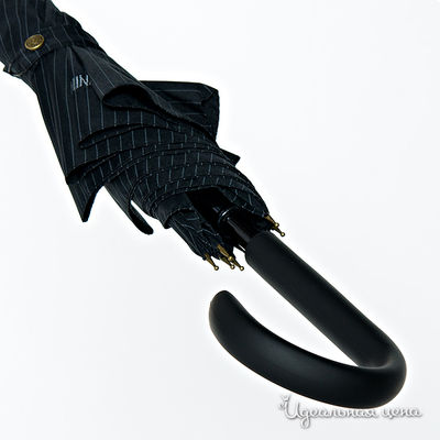 Зонт трость Moschino женский, цвет черный / принт полоска