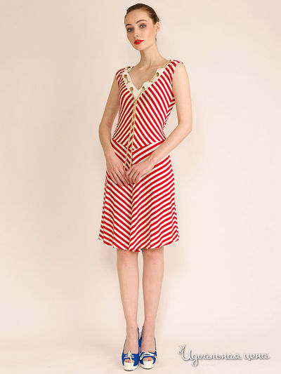 Платье Larro, цвет цвет красный / белый