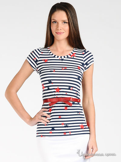 Блузка Argent, цвет цвет белый / темно-синий