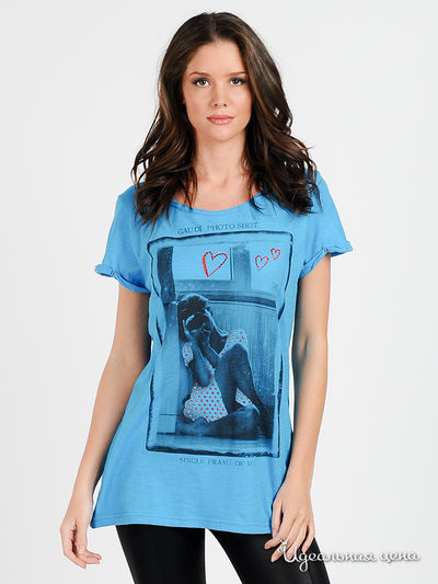 Футболка Gaudi, цвет цвет голубой