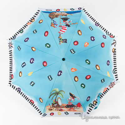 Зонт Moschino аксессуары, цвет цвет голубой