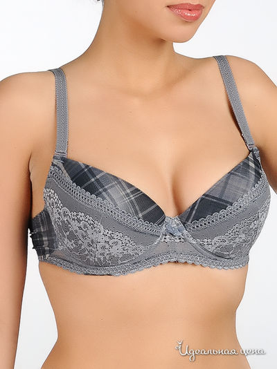 Бюстгальтер AVA LINGERIE, цвет цвет темно-серый