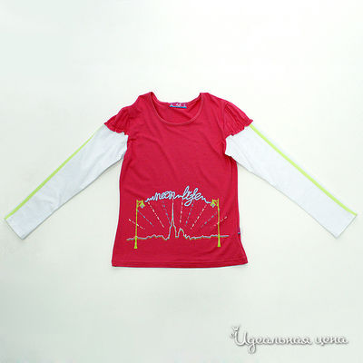 Лонгслив Апрель, цвет цвет клюквенный / белый