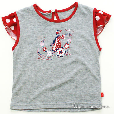 Футболка Апрель, цвет цвет серый / красный