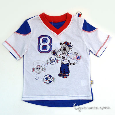 Футболка Апрель, цвет цвет белый / красный / синий