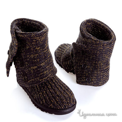 Сапоги UGG, цвет цвет черный / золотой