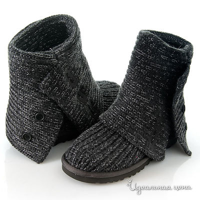 Сапоги UGG, цвет цвет темно-серый / золотой