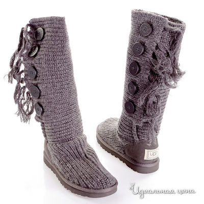 Сапоги UGG, цвет цвет темно-серый