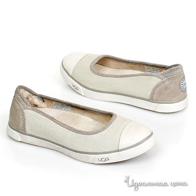 Балетки UGG, цвет цвет серый