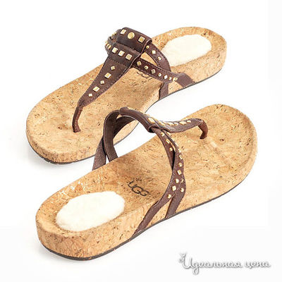 Сандалии UGG, цвет цвет шоколадный