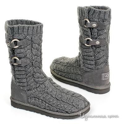 Сапоги UGG, цвет цвет темно-серый