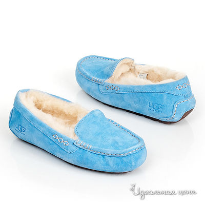 Мокасины UGG, цвет цвет голубой