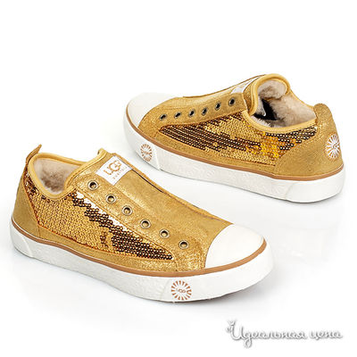 Кроссовки UGG, цвет цвет золотистый