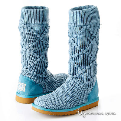 Сапоги UGG, цвет цвет серо-голубой