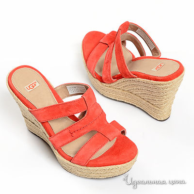 Босоножки UGG, цвет цвет красный
