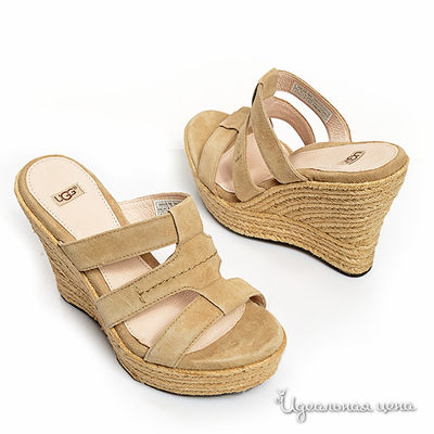 Босоножки UGG, цвет цвет бежевый