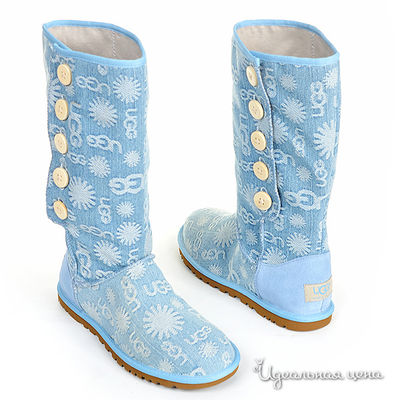 Сапоги UGG, цвет цвет голубой