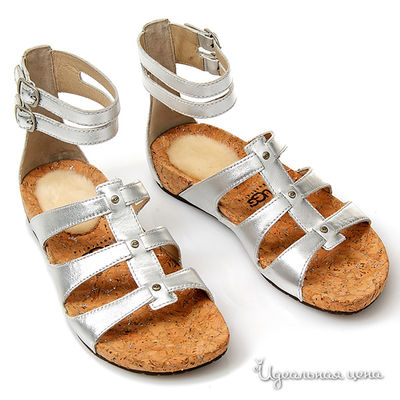 Босоножки UGG, цвет цвет серебристый