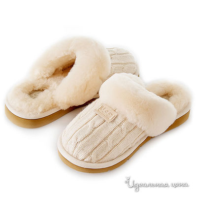 Тапочки UGG, цвет цвет кремовый